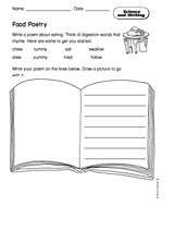 poem worksheet 4th grade