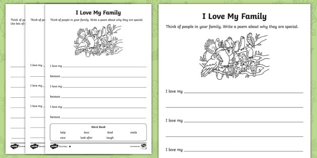 Poem worksheets  