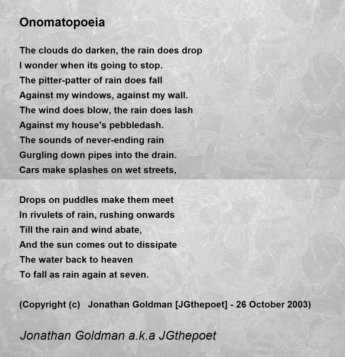 poems with onomatopoeia in it