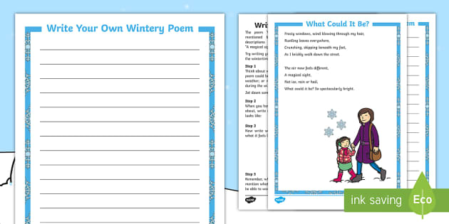 poetry activity worksheet