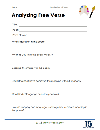 Analyzing a Poem Worksheets - 15 Worksheets Library