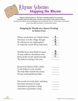 poetry pattern worksheet