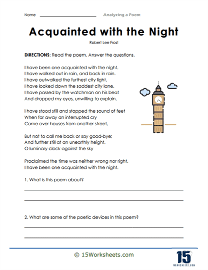 Analyzing a Poem Worksheets - 15 Worksheets Library