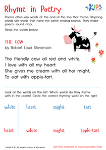 poetry rhythm worksheet