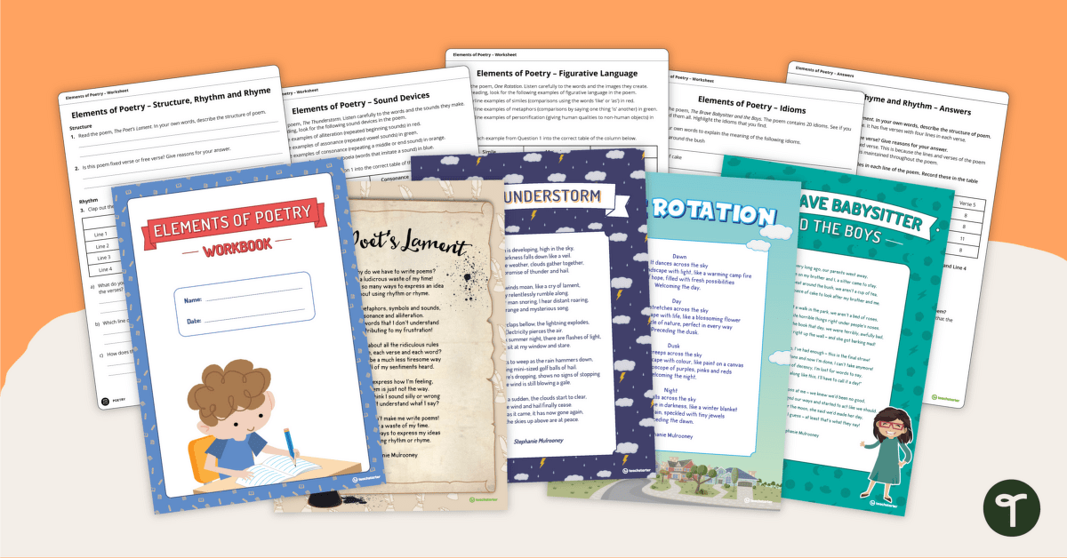 poetry rhythm worksheet