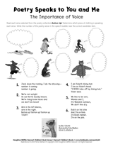 poetry worksheet 3rd grade