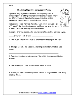 poetry worksheet pdf