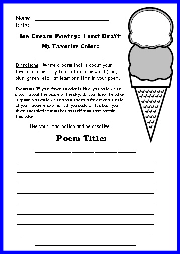 poetry writing worksheet
