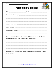 point of view 2nd grade worksheet
