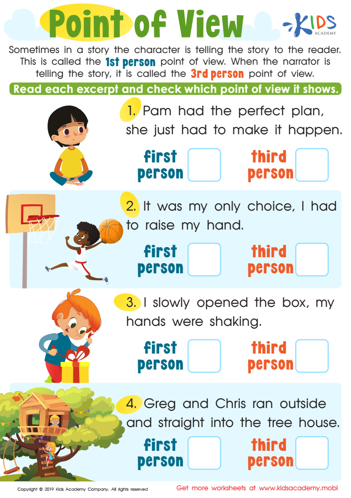point of view practice worksheet