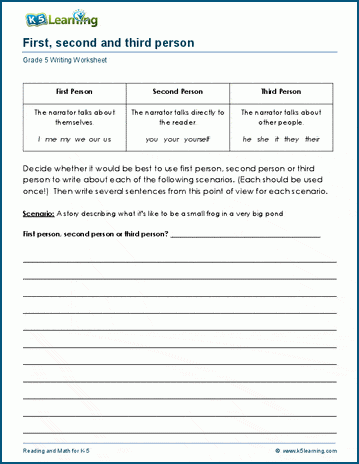 Points of view worksheets for grade 5 | Worsheets library