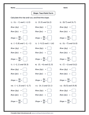 Point Slope Form Practice Worksheet Answers | airSlate SignNow