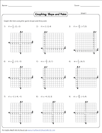 point slope form worksheet with answers