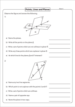points lines and planes worksheet answers