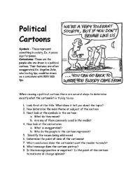 Political Cartoons - exclusion laws - ESL worksheet by LOPEZJG