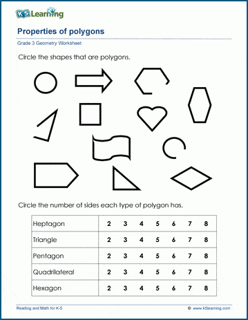 Polygons worksheets | Worsheets library