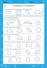 polygon worksheet 3rd grade