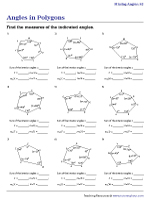 Angles in Polygons Worksheets