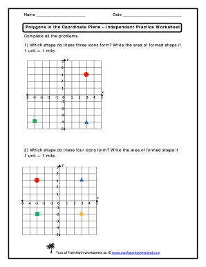 Polygons In The Coordinate Plane Worksheet Pdf - Fill Online ...