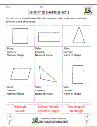 3rd Grade Geometry Worksheets