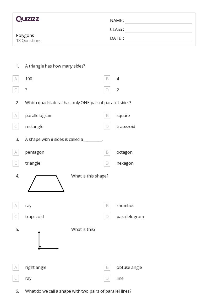 polygons worksheet 3rd grade