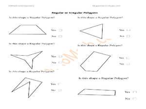 Regular or Irregular Polygons Worksheet for 3rd - 4th Grade ...