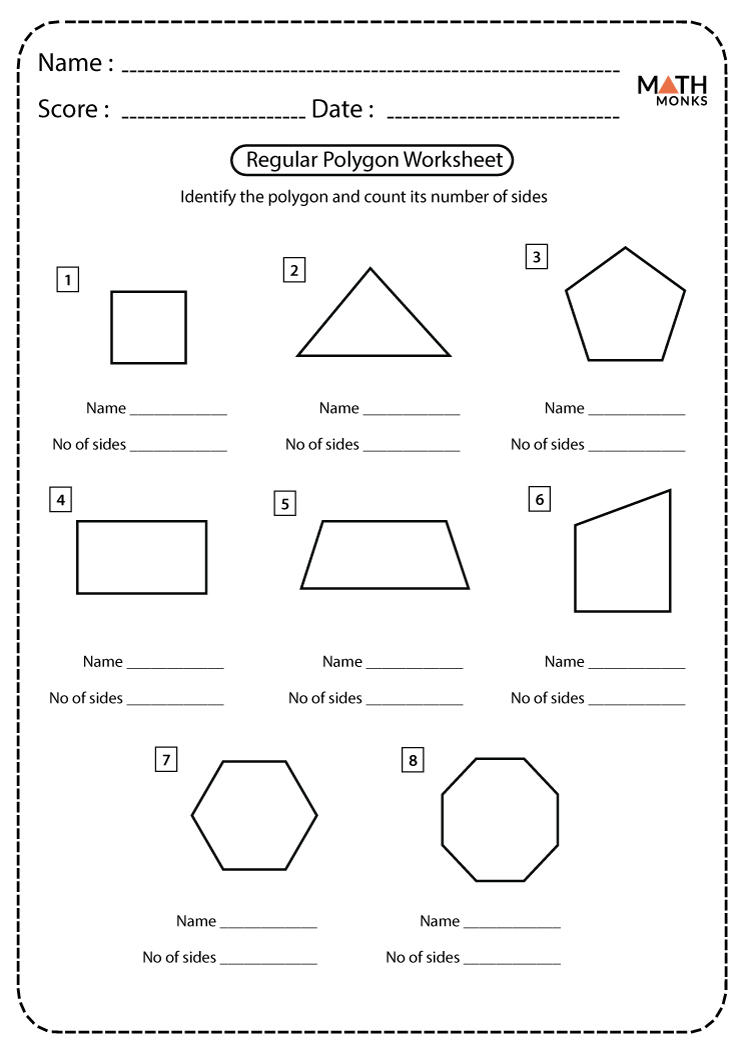 Polygons Worksheets - Math Monks