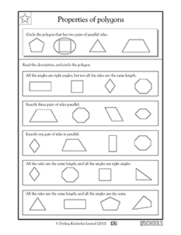 Properties of polygons, parallel sides and right angles | 3rd ...