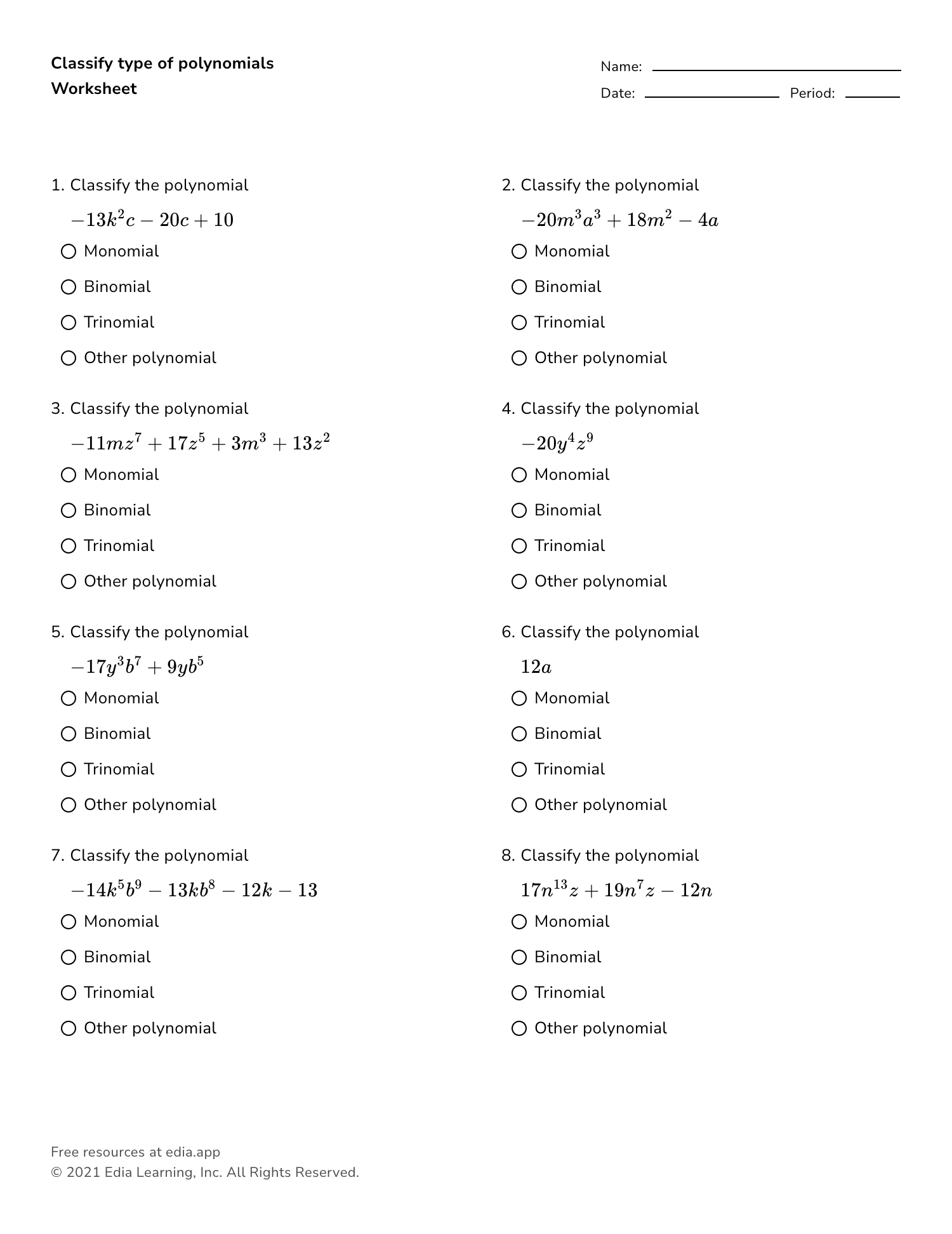Edia | Free math homework in minutes