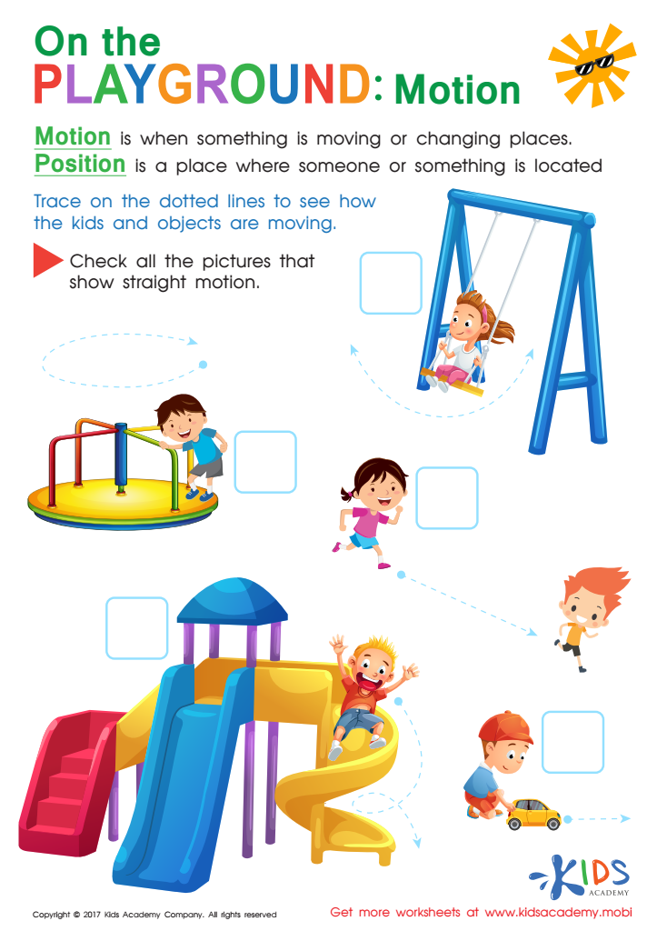 position and motion worksheet
