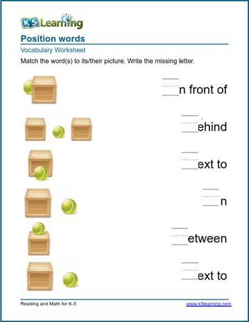 position word worksheet