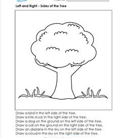 Positional Words Worksheets - for Kindergarten and First Grade
