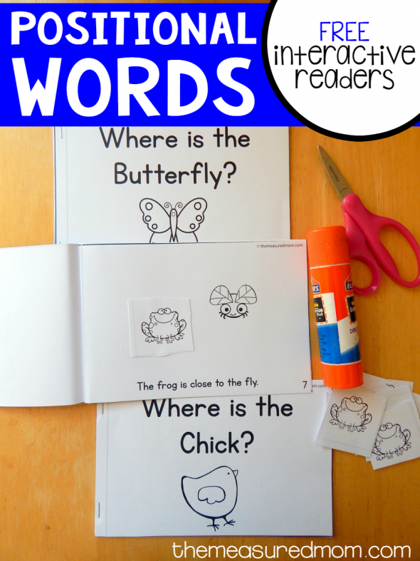 Free positional words activity - The Measured Mom