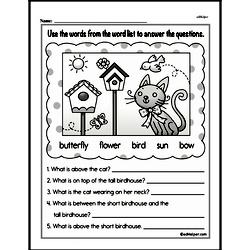 Kindergarten Geometry Worksheets - Describing Position | edHelper.com