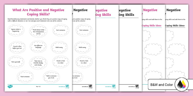 What Are Positive and Negative Coping Skills? Activity