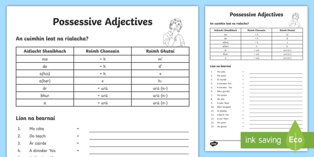 Possessive Adjectives in Irish | Acmhainní Gaeilge |