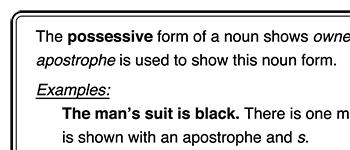 possessive noun worksheet 7th grade