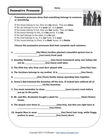 possessive nouns worksheet 5th grade