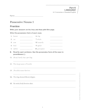 Possessive Pronouns Exercises Pdf - Fill and Sign Printable ...