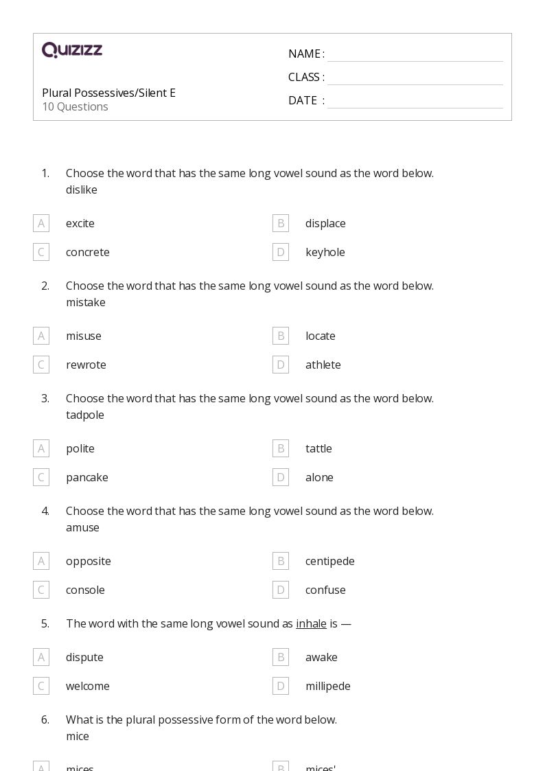 50+ Plural Possessives worksheets for 3rd Year on Quizizz | Free ...