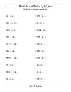 power of 10 worksheet 5th grade