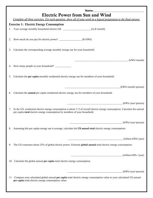 power of i worksheet