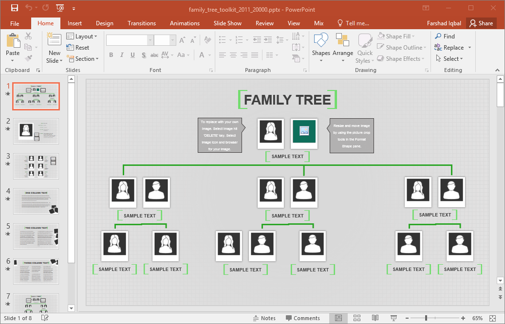 powerpoint template family tree free