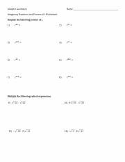 powers of i worksheet answers