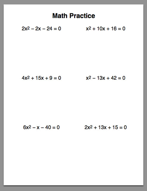 practice 5 4 factoring quadratic expressions worksheet answers
