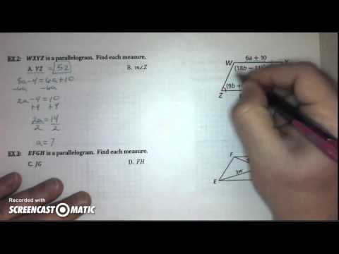 6 2 Properties of Parallelograms