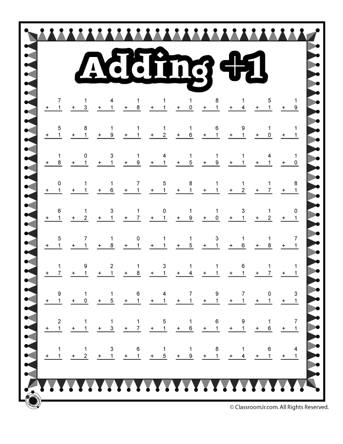 Addition Worksheets: Practice Adding Single Digits | Woo! Jr. Kids ...