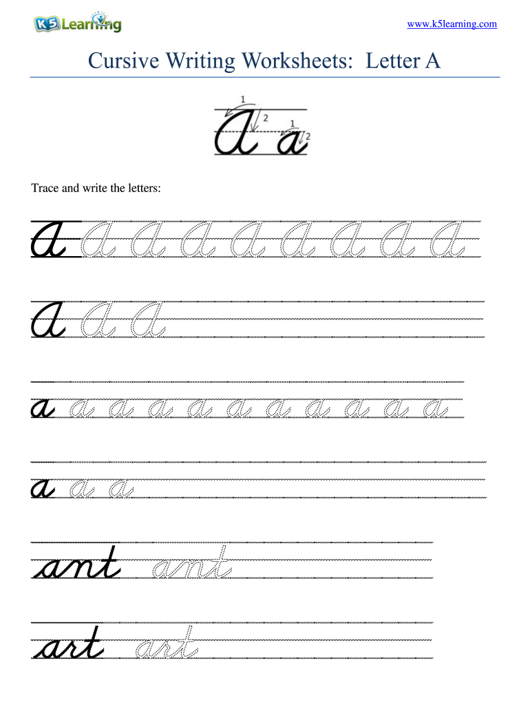 Cursive Writing Worksheets Pdf Download - Fill Online, Printable ...