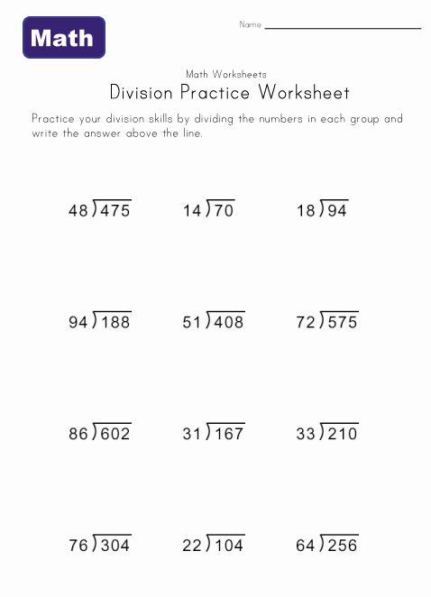 Kids Division Practice Worksheets | Division practice, Practices ...