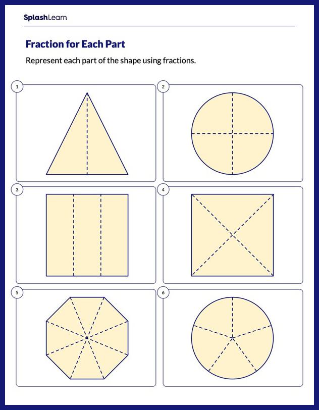 Represent Using Fractions - Math Worksheets - SplashLearn